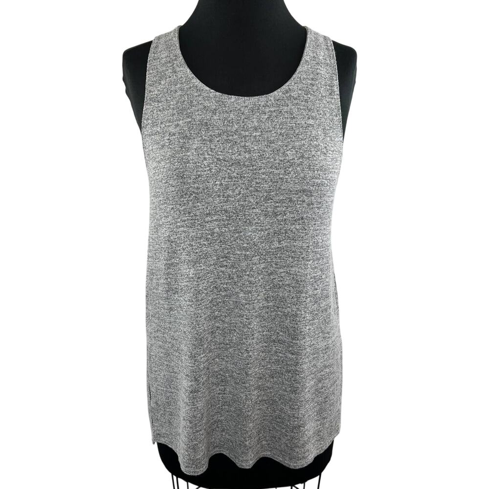 ARITZIA Wilfred Free Light Gray Heather Scoop Neck Sleeveless Tunic Tank Top M